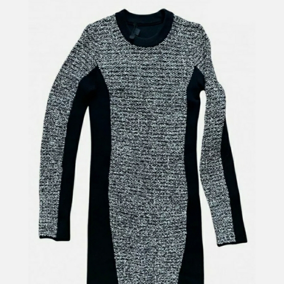 ALEXANDER WANG Wool Rubberized-tweed Sweater Dress, Sz. S - Picture 5 of 11